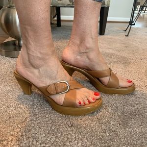 Platform Italian leather sandals